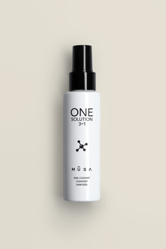 One Solution 3 in 1 почистващ разтвор за нокти – професионален cleanser с изопропилов алкохол за почистване на нокътната плочка, премахване на лепкав слой след гел лак и дезинфекция на ръце, 100 ml / 500 ml