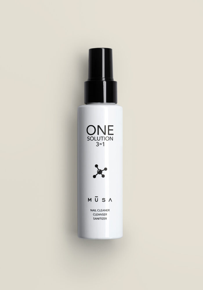 One Solution 3 in 1 почистващ разтвор за нокти – професионален cleanser с изопропилов алкохол за почистване на нокътната плочка, премахване на лепкав слой след гел лак и дезинфекция на ръце, 100 ml / 500 ml