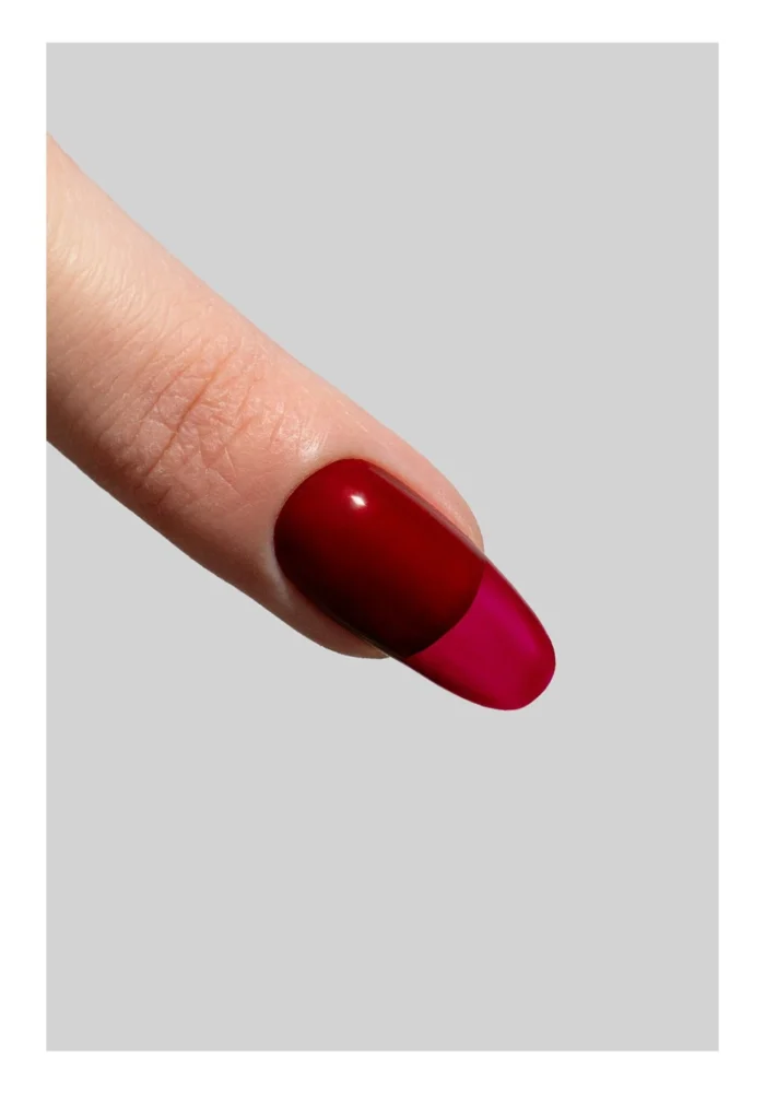 USA Nails GP Glass Burgundy – полупрозрачен burgundy гел лак с glass effect и витражен jelly финиш, 7 мл