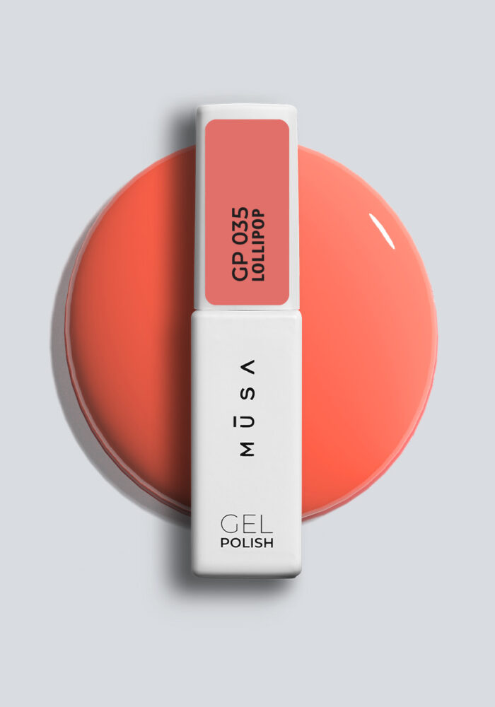 MUSA Nails Gel Polish GP035 lollipop – флоурисцентен гел лак цвят сьомга, 7 мл