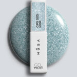 Син microglitter гел лак Musa Nails Shine GPS005 с фин блестящ ефект за дълготраен професионален маникюр.